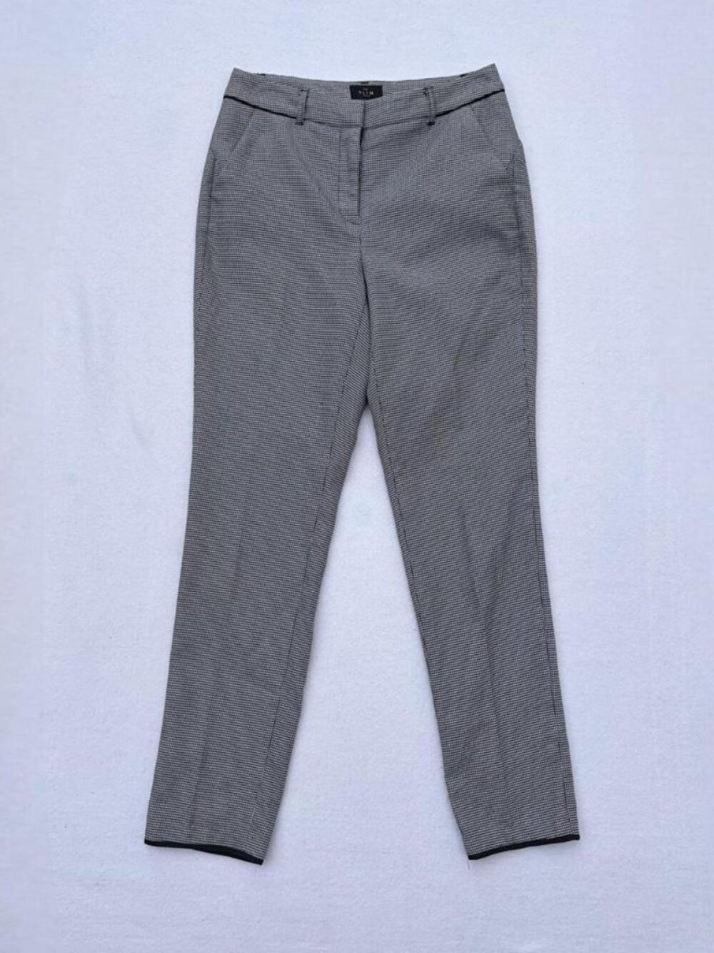 White House Black Market The Slim Ankle Houndstooth Trousers Pants Sz 2 Office